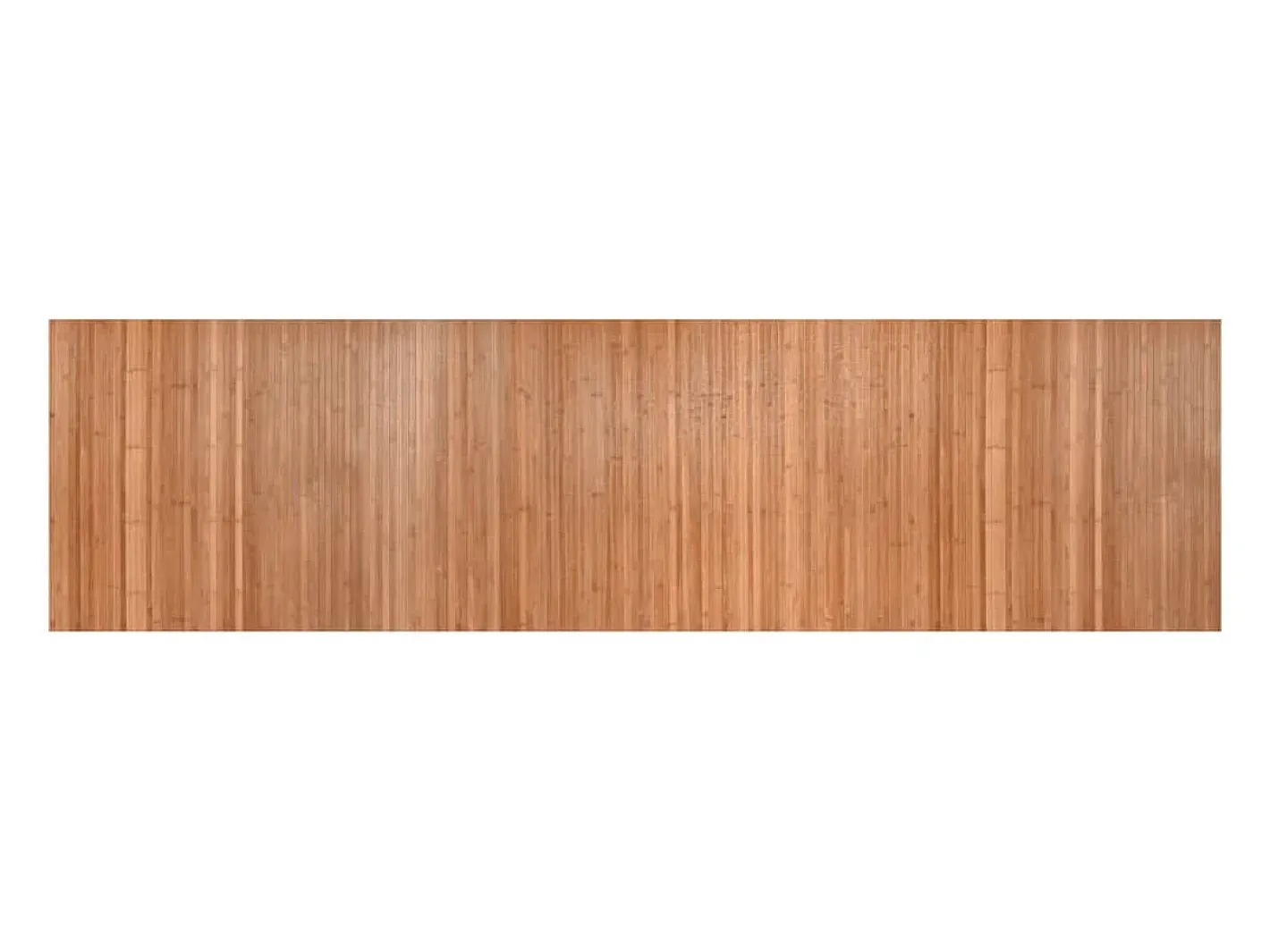 Clicnbuy Alfombra rectangular bambú color natural 80x300 cm Marru00f3n Clearance