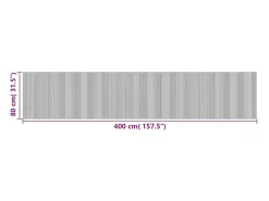 New Clicnbuy Alfombra rectangular bambú 80x400 cm Gris