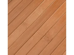 New Clicnbuy Alfombra rectangular bambú color natural 100x300 cm Marru00f3n