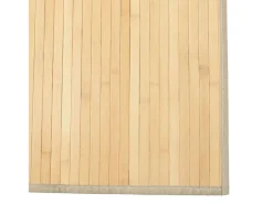 Clicnbuy Alfombra De Salón-Alfombra rectangular bambú color natural claro 80x300 cm Beige