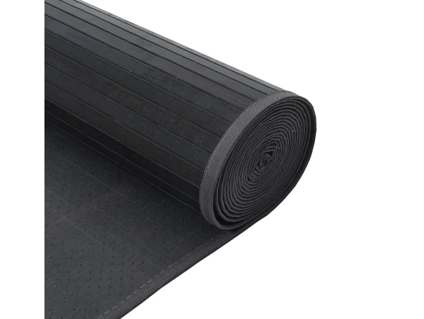 Clearance Clicnbuy Alfombra rectangular bambú 70x1000 cm Gris
