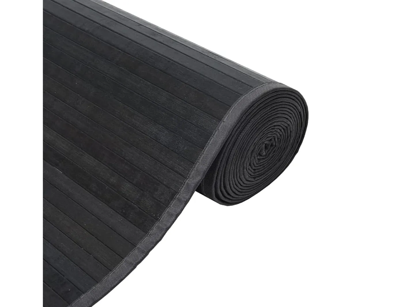 Clearance Clicnbuy Alfombra rectangular bambú 70x1000 cm Gris
