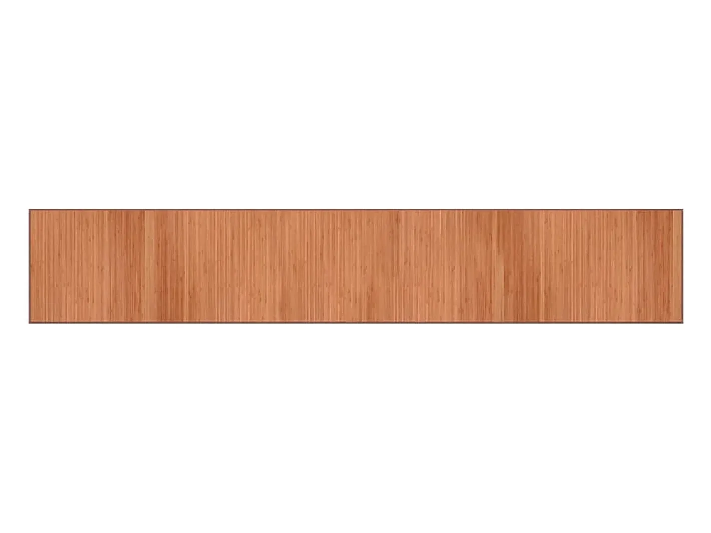 Clicnbuy Alfombra De Salón-Alfombra rectangular bambú marrón 70x400 cm Marru00f3n