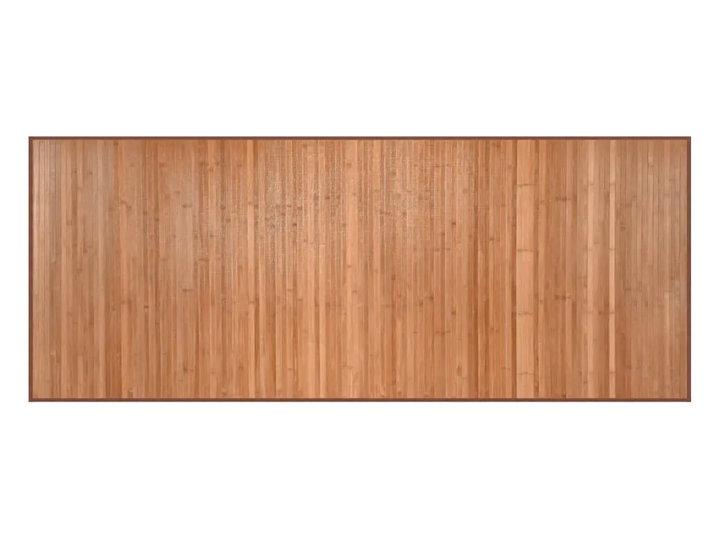 Clearance Clicnbuy Alfombra rectangular bambú color natural 80x200 cm Marru00f3n