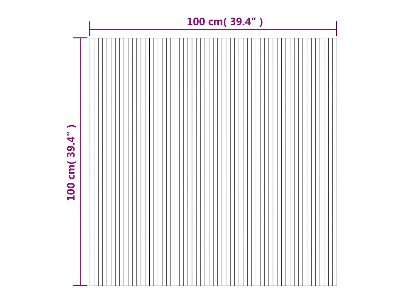 Discount Clicnbuy Alfombra rectangular bambú marrón 100x100 cm Marru00f3n