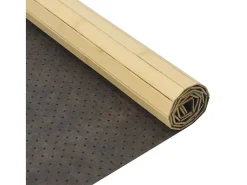 New Clicnbuy Alfombra rectangular bambú color natural claro 60x100 cm Beige