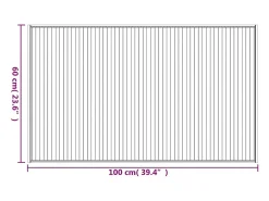 Clicnbuy Alfombra rectangular bambú 60x100 cm Gris New