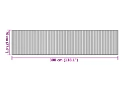 Outlet Clicnbuy Alfombra rectangular bambú 70x300 cm Gris