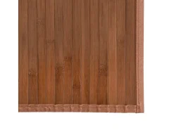 Clicnbuy Alfombra De Salón-Alfombra rectangular bambú marrón 80x200 cm Marru00f3n