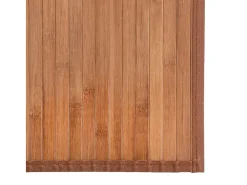 New Clicnbuy Alfombra rectangular bambú color natural 70x1000 cm Marru00f3n