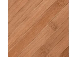New Clicnbuy Alfombra rectangular bambú color natural 100x400 cm Marru00f3n