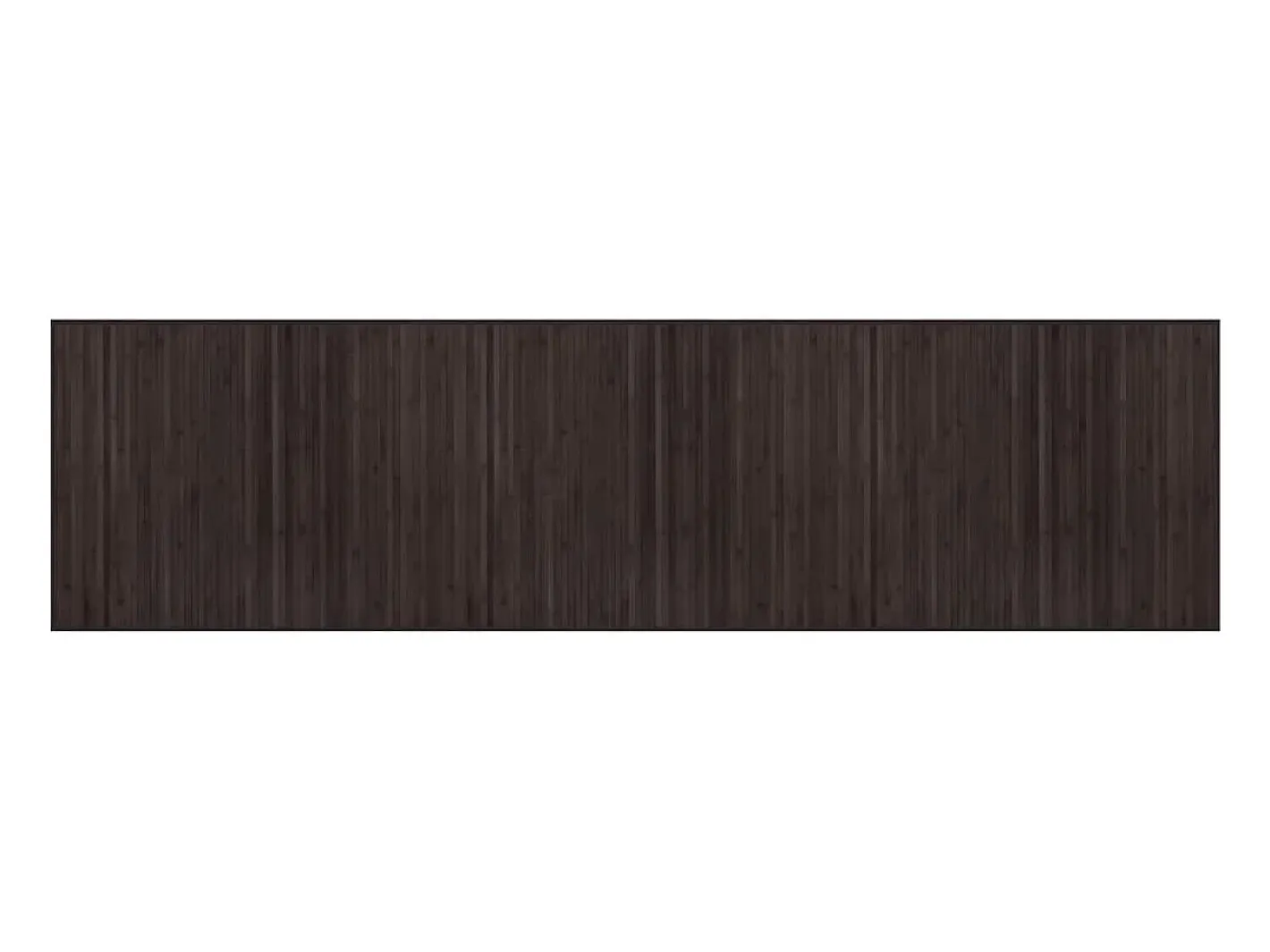 Clicnbuy Alfombra De Salón-Alfombra rectangular bambú marrón oscuro 80x300 cm Marru00f3n