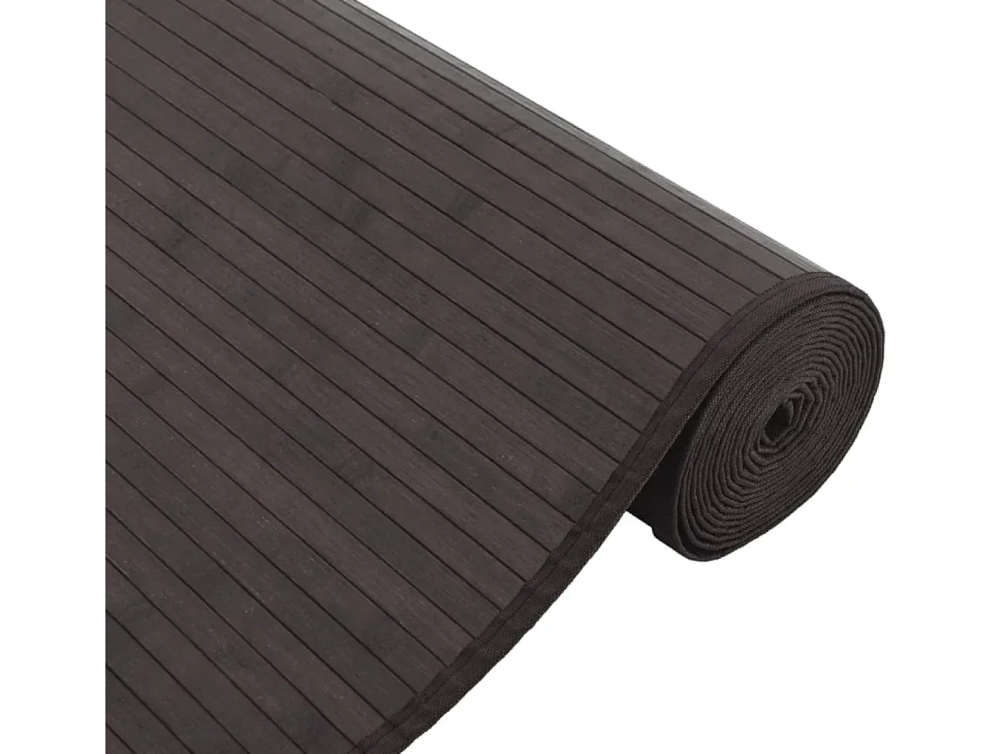 Clicnbuy Alfombra De Salón-Alfombra rectangular bambú marrón oscuro 80x300 cm Marru00f3n