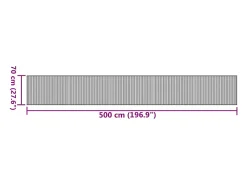 Clicnbuy Alfombra rectangular bambú 70x500 cm Negro New