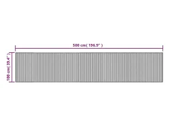 Clicnbuy Alfombra rectangular bambú 100x500 cm Negro Online