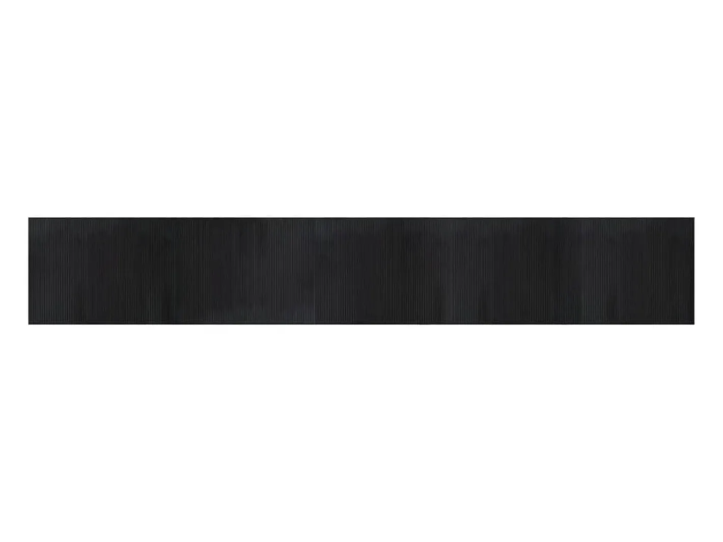 Clicnbuy Alfombra rectangular bambú 80x500 cm Negro New