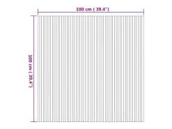 Clicnbuy Alfombra rectangular bambú color natural 100x100 cm Marru00f3n Clearance