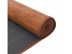 Online Clicnbuy Alfombra rectangular bambú marrón 60x1000 cm Marru00f3n