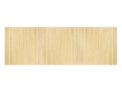 Clicnbuy Alfombra rectangular bambú color natural claro 100x300 cm Beige New