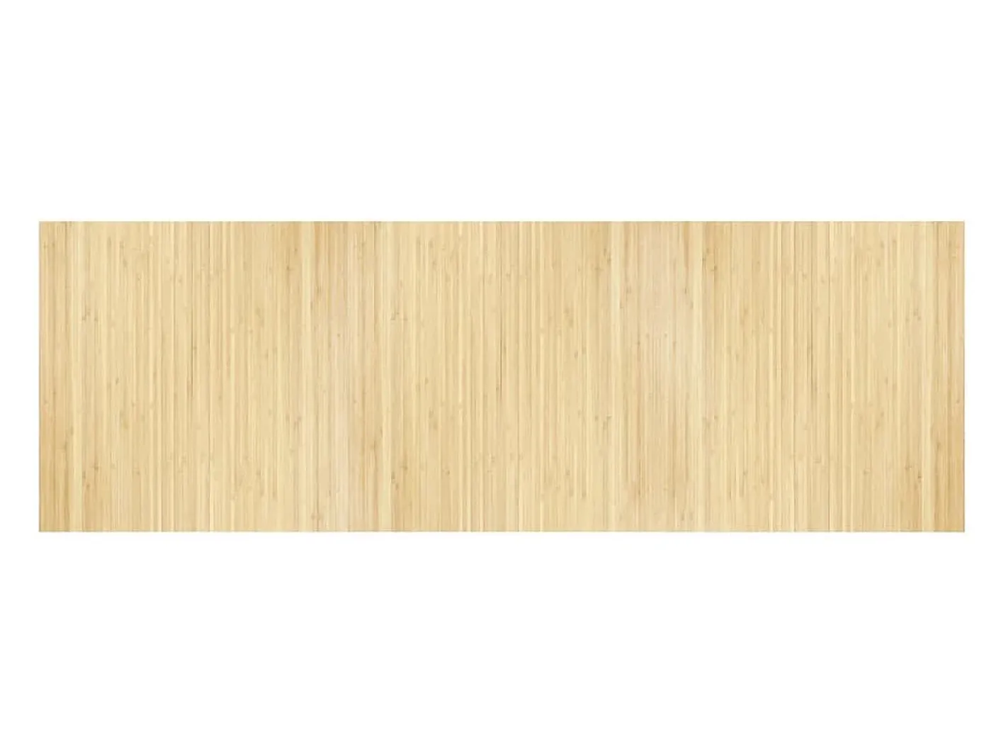 Clicnbuy Alfombra rectangular bambú color natural claro 100x300 cm Beige New