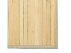 Clicnbuy Alfombra rectangular bambú color natural claro 70x300 cm Beige Best