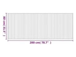 Hot Clicnbuy Alfombra rectangular bambú marrón oscuro 80x200 cm Marru00f3n
