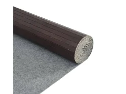 Clicnbuy Alfombra rectangular bambú marrón oscuro 80x100 cm Marru00f3n Sale