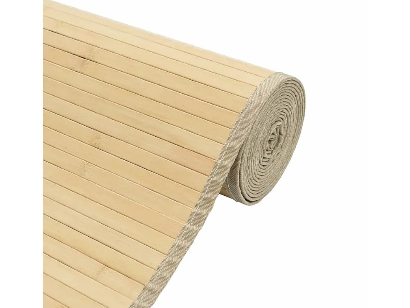 Clicnbuy Alfombra rectangular bambú color natural claro 70x1000 cm Beige Hot