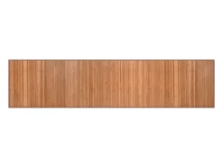 Best Clicnbuy Alfombra rectangular bambú color natural 70x300 cm Marru00f3n