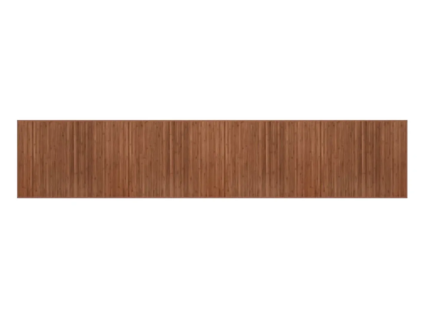 Clicnbuy Alfombra De Salón-Alfombra rectangular bambú marrón 80x400 cm Marru00f3n