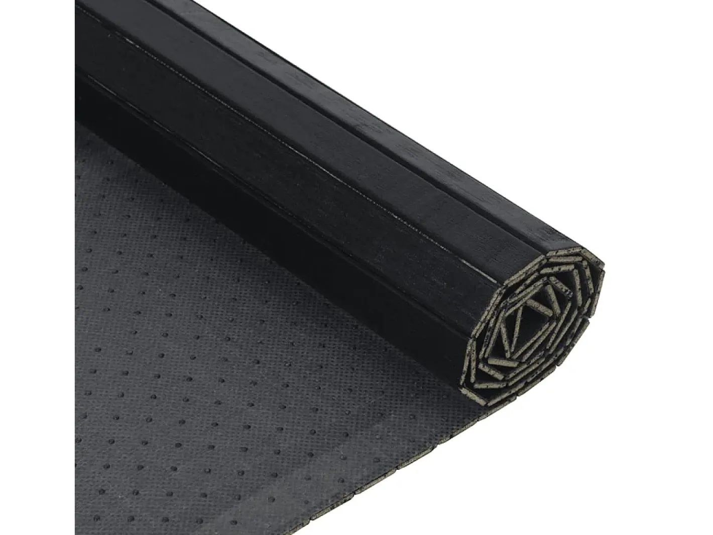 Clicnbuy Alfombra rectangular bambú 60x500 cm Negro