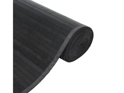 Clicnbuy Alfombra rectangular bambú 100x300 cm Gris Best