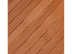 New Clicnbuy Alfombra rectangular bambú marrón 70x500 cm Marru00f3n