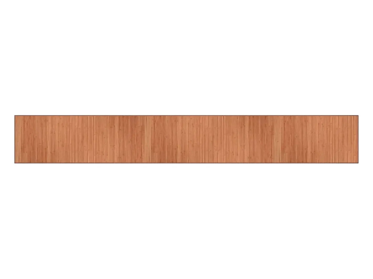 New Clicnbuy Alfombra rectangular bambú marrón 70x500 cm Marru00f3n
