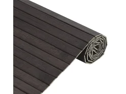 Online Clicnbuy Alfombra rectangular bambú marrón oscuro 60x200 cm Marru00f3n