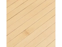 Clearance Alfombra rectangular de bambú natural claro 80x300 cm Beige