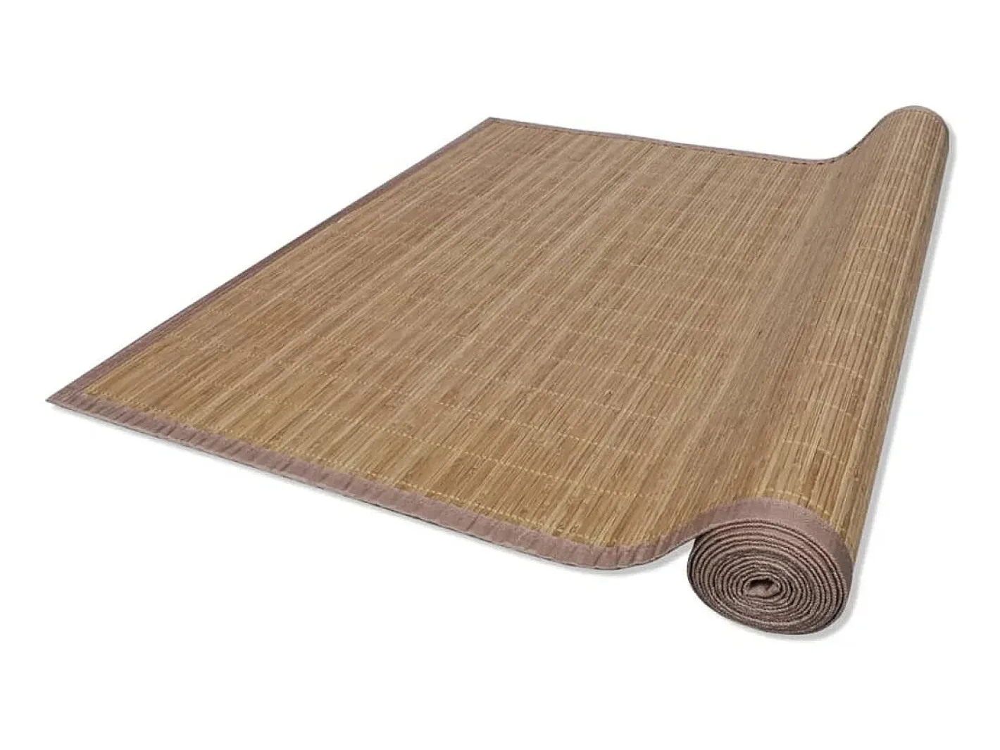 Alfombra rectangular de bambú marrón 80 x 200 cm ES84765 Marru00f3n Sale