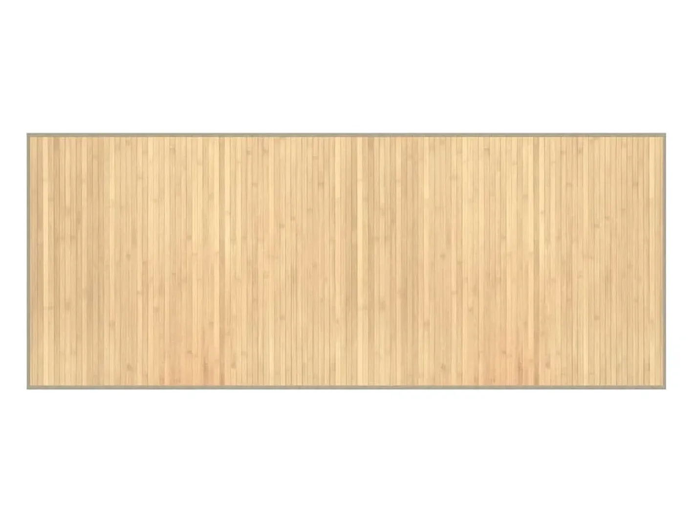 Alfombra De Cocina-Alfombra rectangular de bambú natural claro 80x200 cm Beige