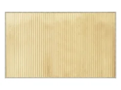 Alfombra rectangular de bambú natural claro 60x100 cm Beige New