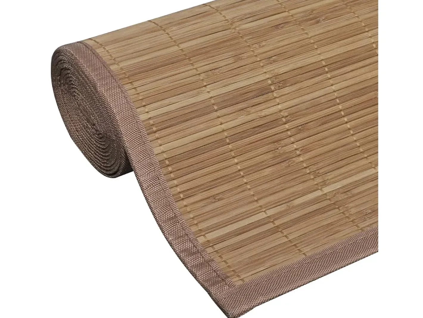 Clicnbuy Alfombra rectangular de bambú marrón 150 x 200 cm Marru00f3n Hot