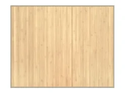 Alfombra De Cocina-Alfombra rectangular de bambú natural claro 80x100 cm Beige