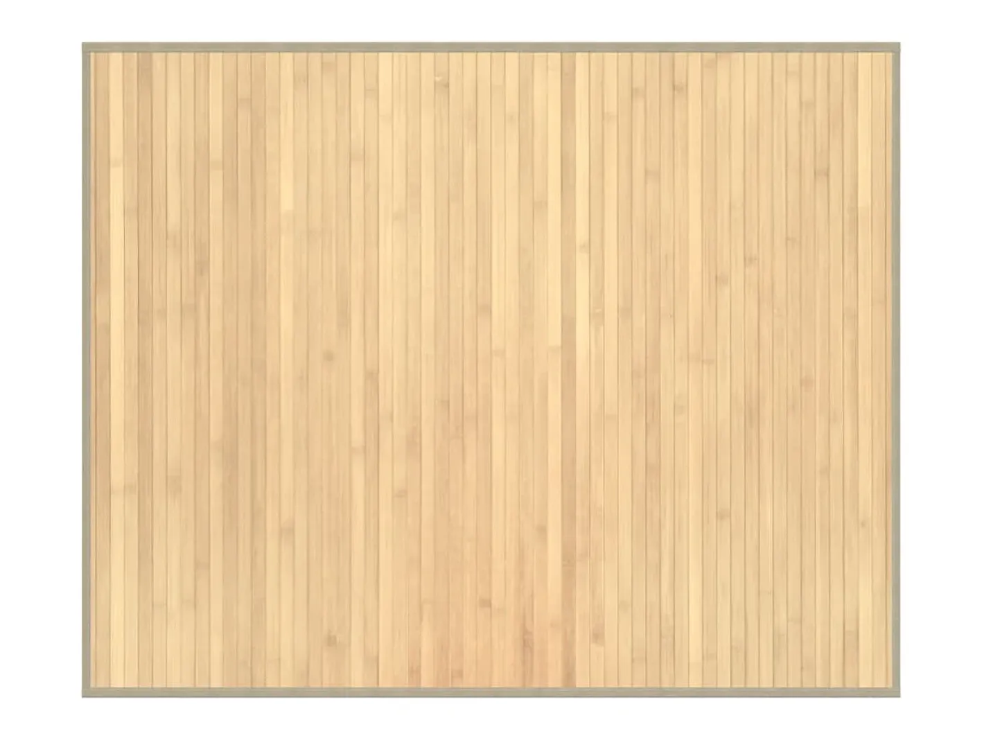 Alfombra De Cocina-Alfombra rectangular de bambú natural claro 80x100 cm Beige