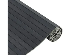 Clearance Alfombra rectangular 100x300 cm bambú Gris