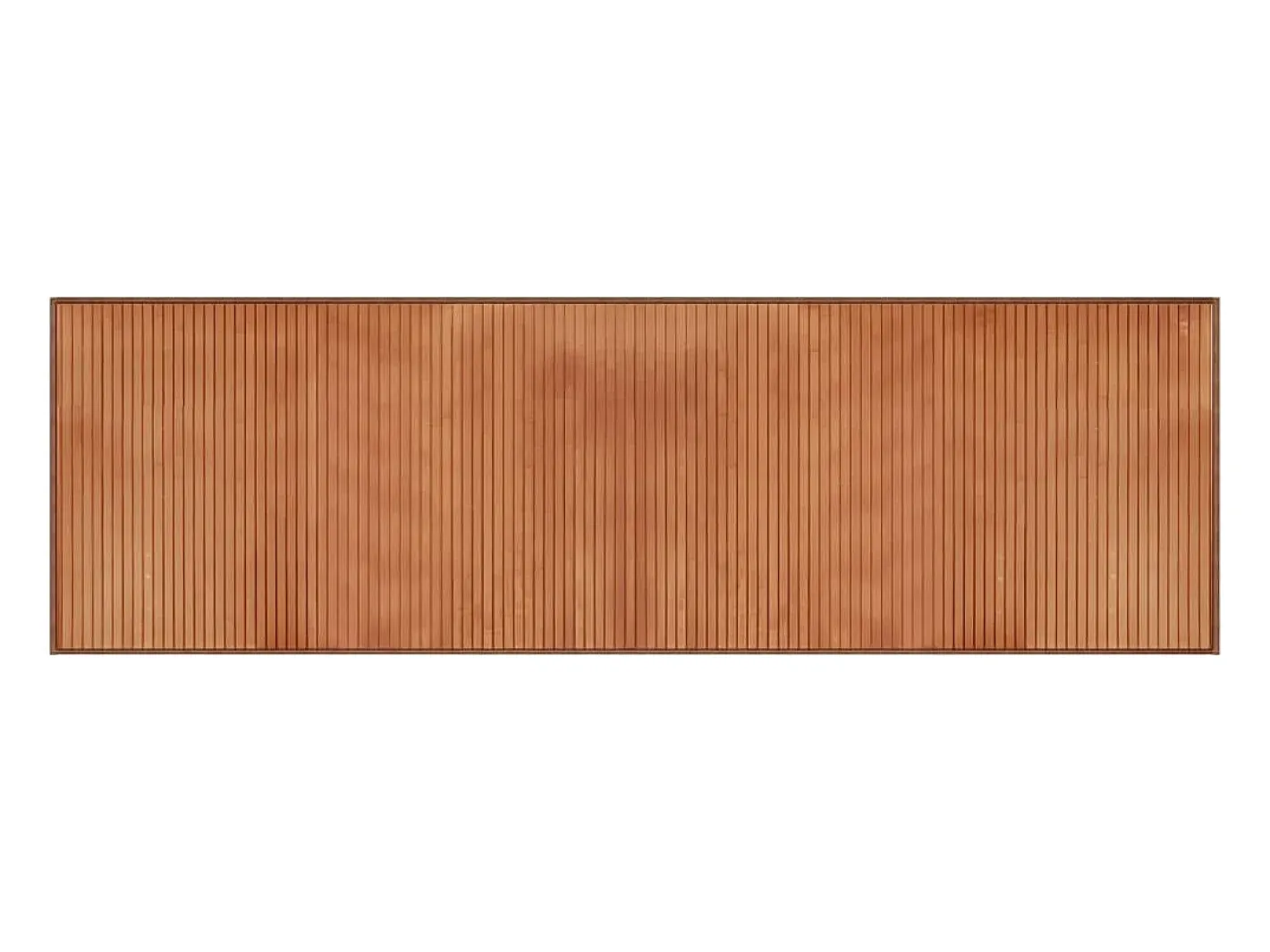 Alfombra De Cocina-Alfombra rectangular marrón 60x200 cm bambú Marru00f3n