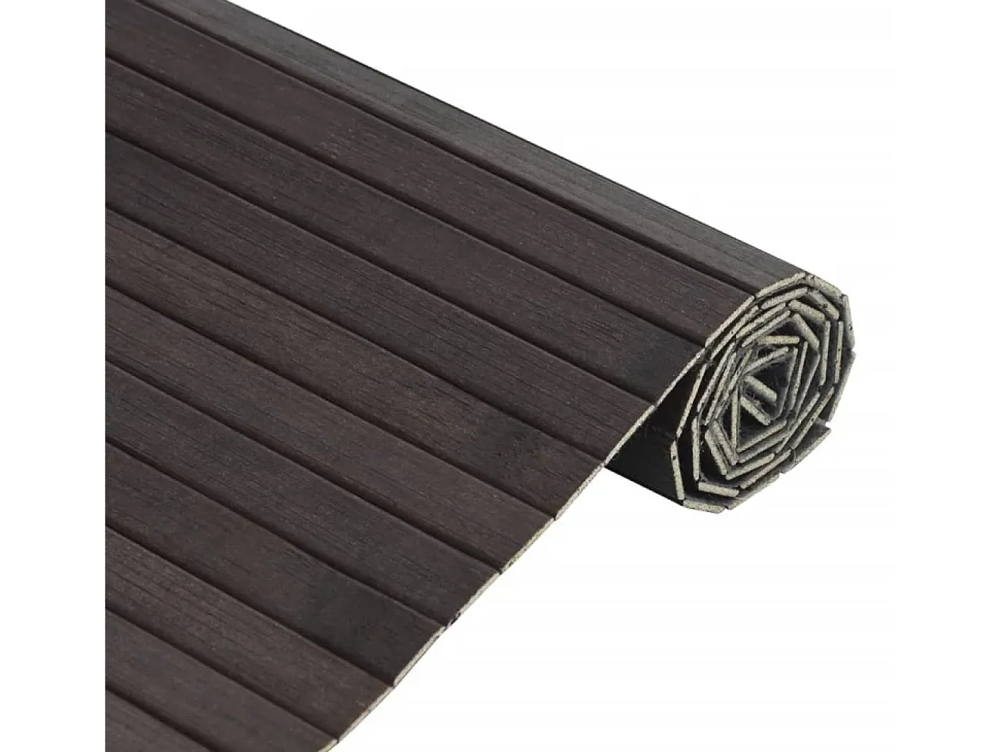 Alfombra De Cocina-Alfombra rectangular marrón oscuro 60x300 cm bambú Marru00f3n