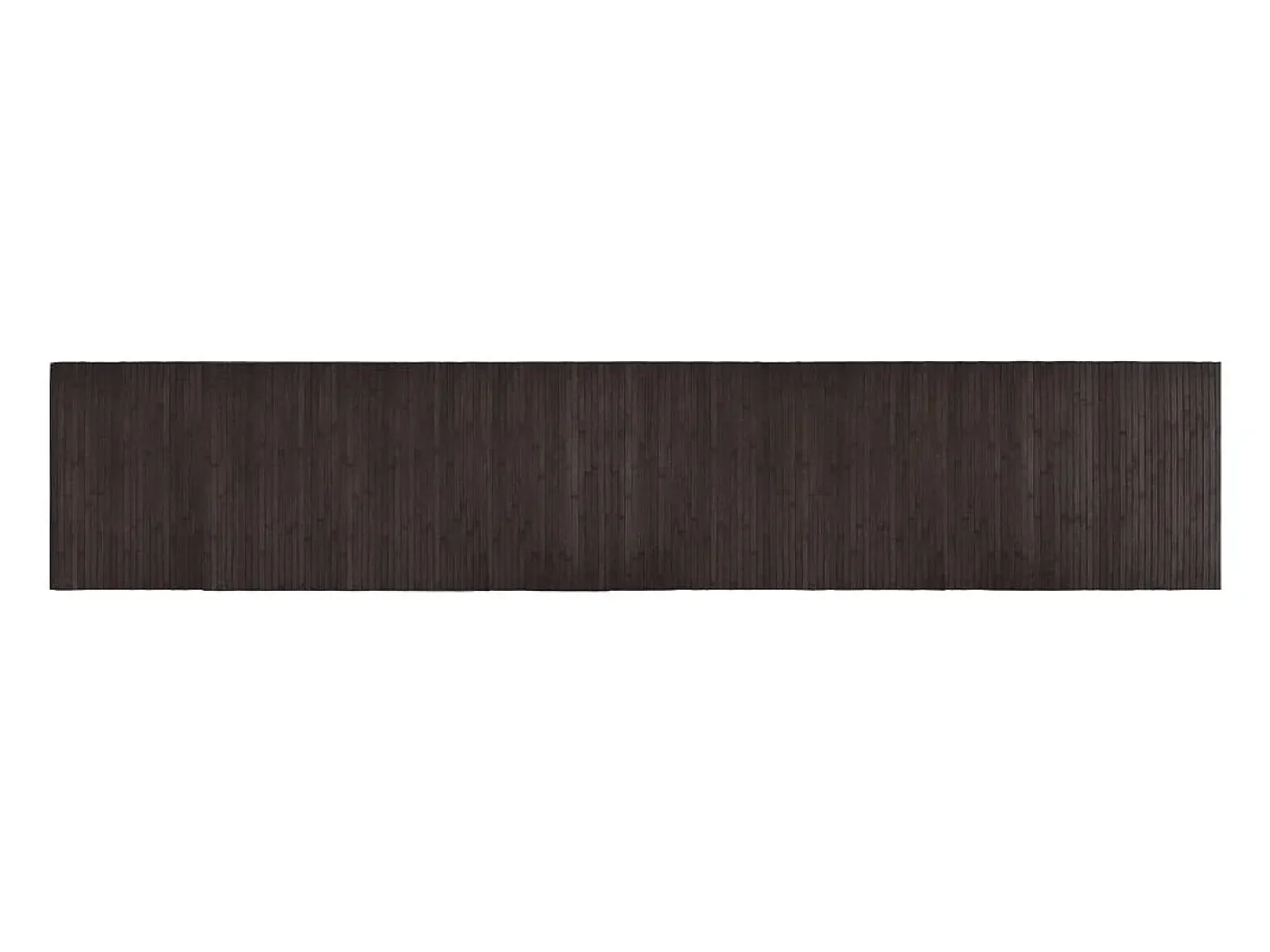 Alfombra De Cocina-Alfombra rectangular marrón oscuro 60x300 cm bambú Marru00f3n