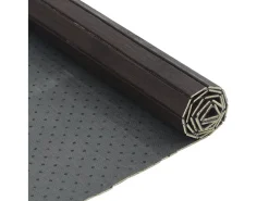 Alfombra rectangular marrón oscuro 70x200 cm bambú Marru00f3n Sale