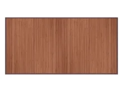 Alfombra rectangular marrón 100x200 cm bambú Marru00f3n Sale