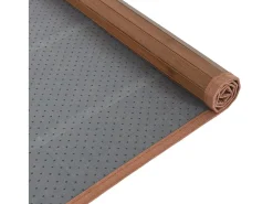 Clearance Alfombra rectangular marrón 80x100 cm bambú Marru00f3n