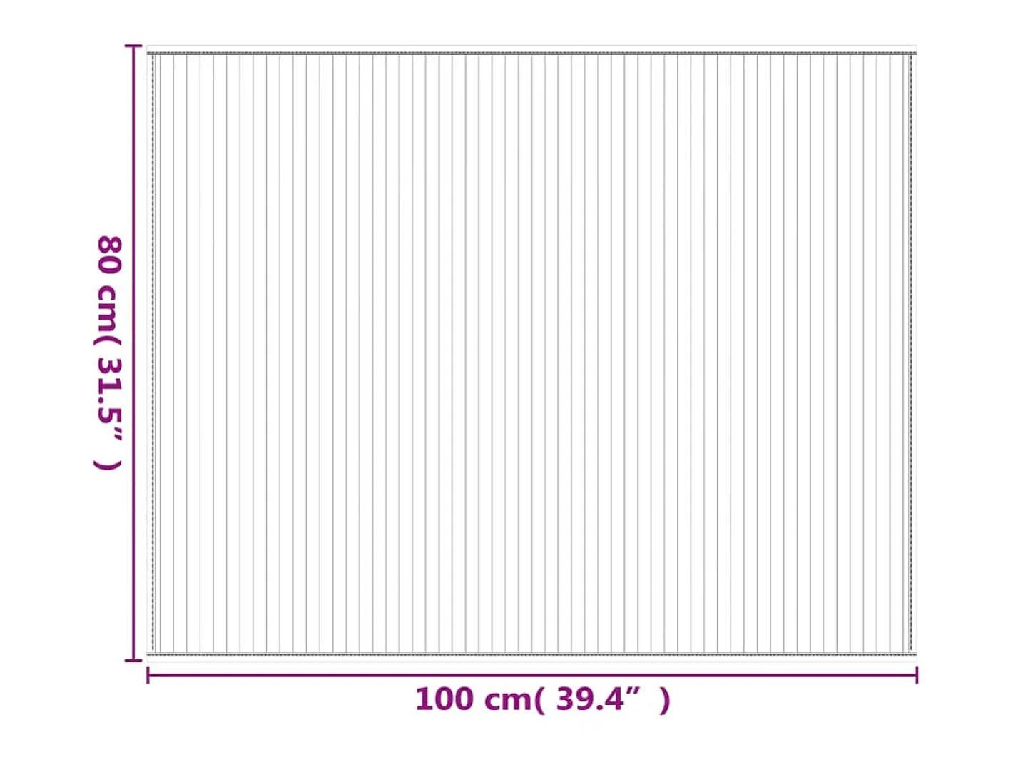 Clearance Alfombra rectangular marrón 80x100 cm bambú Marru00f3n
